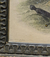 Load image into Gallery viewer, Vintage Framed Print Engraving - Romance Scene - Drawn By J. Brown