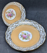 Load image into Gallery viewer, FOLEY Bone China Teacup & Saucer - Orange, Gold & Floral Bouquet