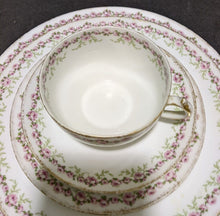 Load image into Gallery viewer, 2 Vintage Limoges Haviland 5 Pc. Place Settings - Small Rose Border