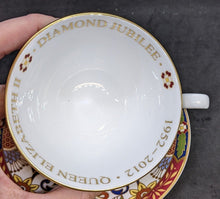 Load image into Gallery viewer, ROYAL WORCESTER Bone China Diamond Jubilee Tea Cup & Saucer - In Box