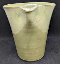 Load image into Gallery viewer, Vintage Hand Painted In India Green Ceramic Water Pitcher