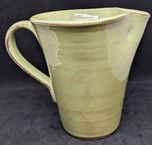 Load image into Gallery viewer, Vintage Hand Painted In India Green Ceramic Water Pitcher