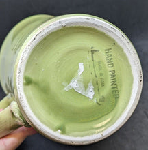 Load image into Gallery viewer, Vintage Hand Painted In India Green Ceramic Water Pitcher