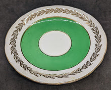 Load image into Gallery viewer, AYNSLEY Bone China Corset Shaped Green With Gold Leaf Design Cup & Saucer
