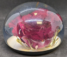 Load image into Gallery viewer, 4 Assorted Floral / Insect Paperweights Red, Yellow & Peach Roses