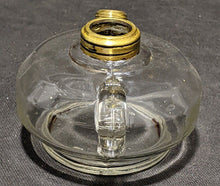Load image into Gallery viewer, Vintage Clear Glass Oil Lamp Base With Brass Fittings
