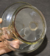 Load image into Gallery viewer, Vintage Clear Glass Oil Lamp Base With Brass Fittings