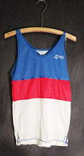 Load image into Gallery viewer, Original 80’s Dolfin Nylon Running Tank Top – Unisex – Small – Red White Blue
