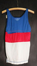 Load image into Gallery viewer, Original 80’s Dolfin Nylon Running Tank Top – Unisex – Small – Red White Blue