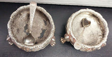 Load image into Gallery viewer, 2 x 1875 Sterling Silver Footed Salt Bowls With Spoons - Robert Harper Maker