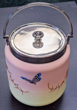 Load image into Gallery viewer, Victorian Thomas Webb & Sons Queens Burmese Ware Sunset Glass Biscuit Barrel