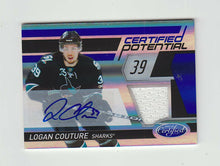Load image into Gallery viewer, 2011-12 Certified Potential Materials Logan Couture Patch Auto Hockey Card /50