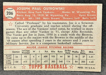 Load image into Gallery viewer, 1952 TOPPS Baseball Card - #206 - Joe Ostrowski - VG
