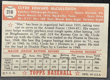 Load image into Gallery viewer, 1952 TOPPS Baseball Card - #218 - Clyde McCullough - VG