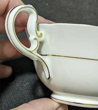 Load image into Gallery viewer, AYNSLEY Fine Bone China Cup & Saucer -- Soft Green, Gold Trim, Bouquet In Bowl