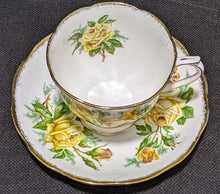 Load image into Gallery viewer, ROYAL ALBERT Bone China Tea Cup & Saucer - Yellow - "Tea Rose"