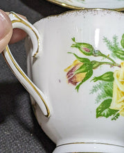 Load image into Gallery viewer, ROYAL ALBERT Bone China Tea Cup & Saucer - Yellow - "Tea Rose"