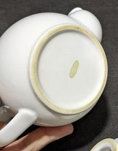 Load image into Gallery viewer, Small, White Ceramic Bachelors Teapot With Infuser Inside