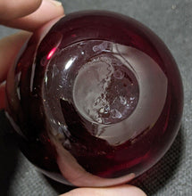 Load image into Gallery viewer, Vintage Cranberry Glass Decanter With 4 Stemless Glasses