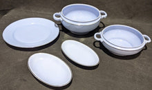 Load image into Gallery viewer, 5 Blue With Platinum Rim Serving Pieces by Johann Haviland - Tureens Etc.