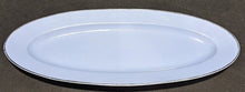 Load image into Gallery viewer, Blue With Platinum Rim Oval Fish Serving Platter by Johann Haviland