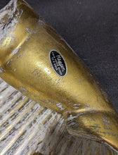 Load image into Gallery viewer, Large Ceramic Shell Decor by Haeger with Gold Tweed Glaze (22Kt) w Fruit