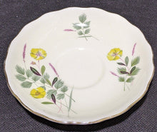 Load image into Gallery viewer, COLCLOUGH Bone China Tea Cup & Saucer - Yellow With Floral Pattern