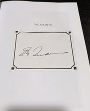 Load image into Gallery viewer, Memoirs – By Pierre Elliot Trudeau – Autographed – With Stamps