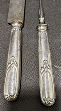 Load image into Gallery viewer, Silver Plate Handle Carving Fork & Knife Set - Believe To Be Christofle