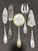 Load image into Gallery viewer, 5 Silver Plate Engraved Detail Serving Pieces - Believe To Be Christofle