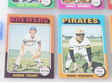 Load image into Gallery viewer, 1975 Topps Baseball Cards Set, EX-MT - MT w/ Brett, Yount, Aaron, Jackson