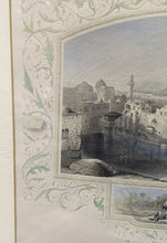 Load image into Gallery viewer, Framed Colored Drawing of Pool of Hezekiah - Jerusalem