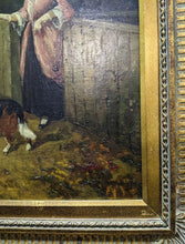 Load image into Gallery viewer, Large Original Artwork - Oil on Canvas - Man on Horse, Woman & Dog