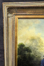 Load image into Gallery viewer, Large Original Artwork - Oil on Canvas - Man on Horse, Woman & Dog