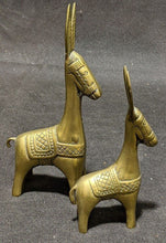 Load image into Gallery viewer, 2 Vintage Brass Llama Figurines - 7" & 5.5"