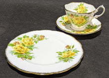 Load image into Gallery viewer, Royal Albert Bone China 3 Pc. Dessert Set - Tea Rose - Yellow