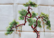 Load image into Gallery viewer, Vintage Asian Silk Embroidery - Never Framed - Peacock - 36" x 18"