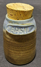 Load image into Gallery viewer, 6 Pc. Earth Tone Blue & Brown Pottery Spice Jar Set