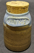 Load image into Gallery viewer, 6 Pc. Earth Tone Blue & Brown Pottery Spice Jar Set