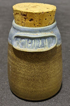 Load image into Gallery viewer, 6 Pc. Earth Tone Blue & Brown Pottery Spice Jar Set