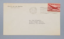 Load image into Gallery viewer, 1947 San Francisco Mayor Roger D. Lapham Autograph Signed w/ Envelope