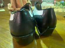 Load image into Gallery viewer, Conti Men's Formal White & Black Leather Boot Wingtip Two Tone Shoes