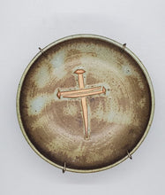 Load image into Gallery viewer, Mid-Century Studio Pottery Bowl by Jerry Harper - Cross Detail In Bowl