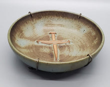 Load image into Gallery viewer, Mid-Century Studio Pottery Bowl by Jerry Harper - Cross Detail In Bowl