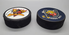 Load image into Gallery viewer, Hockey Pucks Lot - Topeka ScareCrows & Barrie Colts