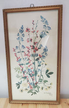 Load image into Gallery viewer, Antique Framed Flower Print - Signed - B