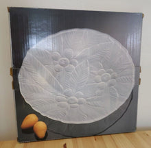 Load image into Gallery viewer, 1980's Frosted Glass Serving Platter, in box
