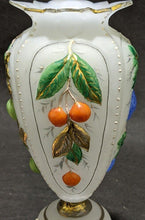 Load image into Gallery viewer, Satin Finish, Hand Coloured Bristol Vase - As Is - 9 1/2" Tall