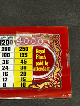 Load image into Gallery viewer, Slot Machine Glass Covers, Draw Poker, Excellent condition