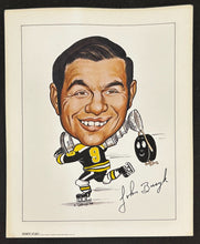 Load image into Gallery viewer, 1970 Sporticatures by Pelkowski of Johnny Bucyk with Signature, EX